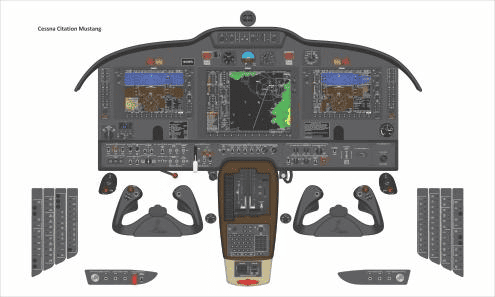 Cabines de Avião ou Helicóptero em Mock Up em Adesivo de Vinil