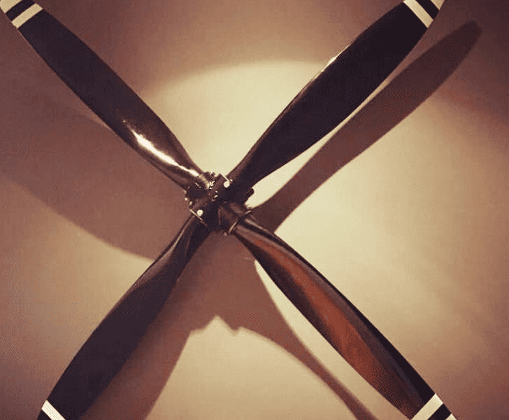 Hélice Quadripá Decorativa Vintage