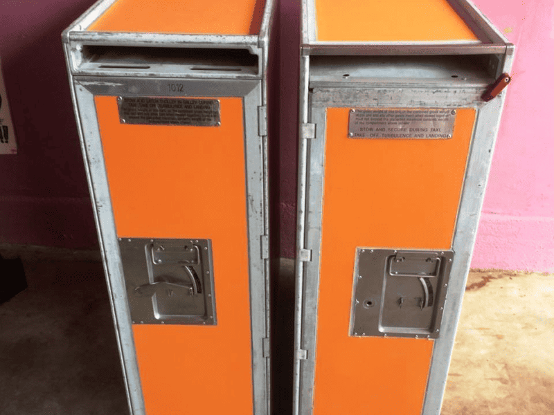 Carrinho Trolley Laranja duas portas
