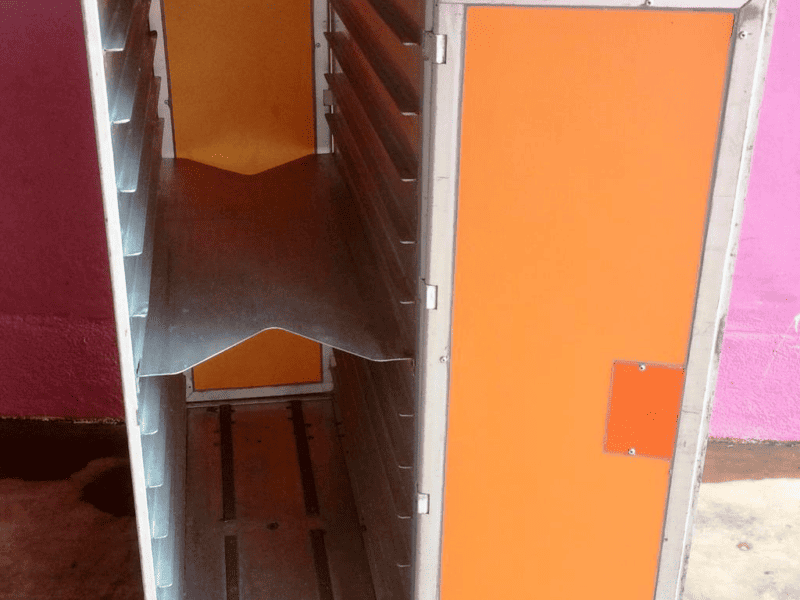 Carrinho Trolley Laranja duas portas