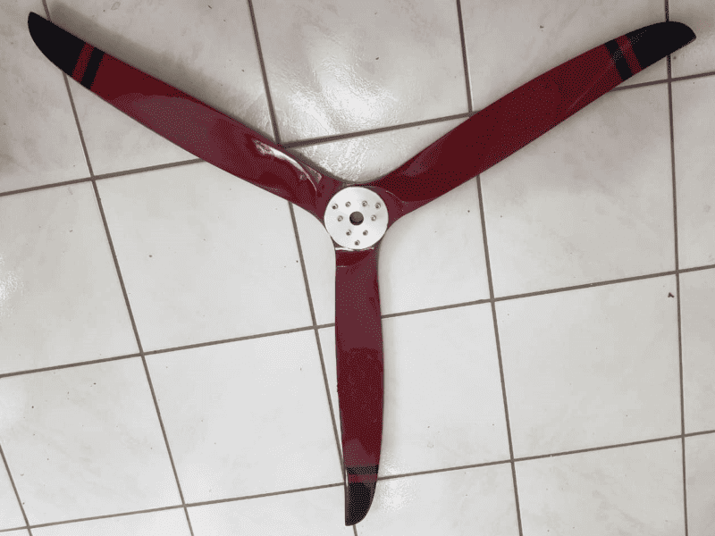 Hélice TRIPÁ em Madeira Pintada