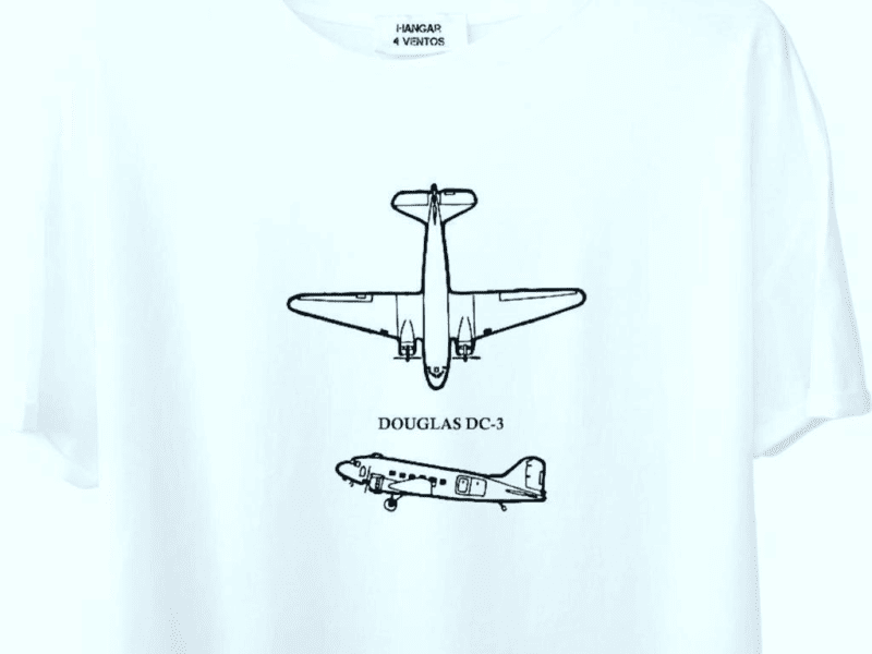 Camisetas com temas de Aviação