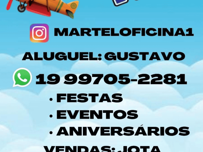 Aluguel Avião Pedalinho Infantil