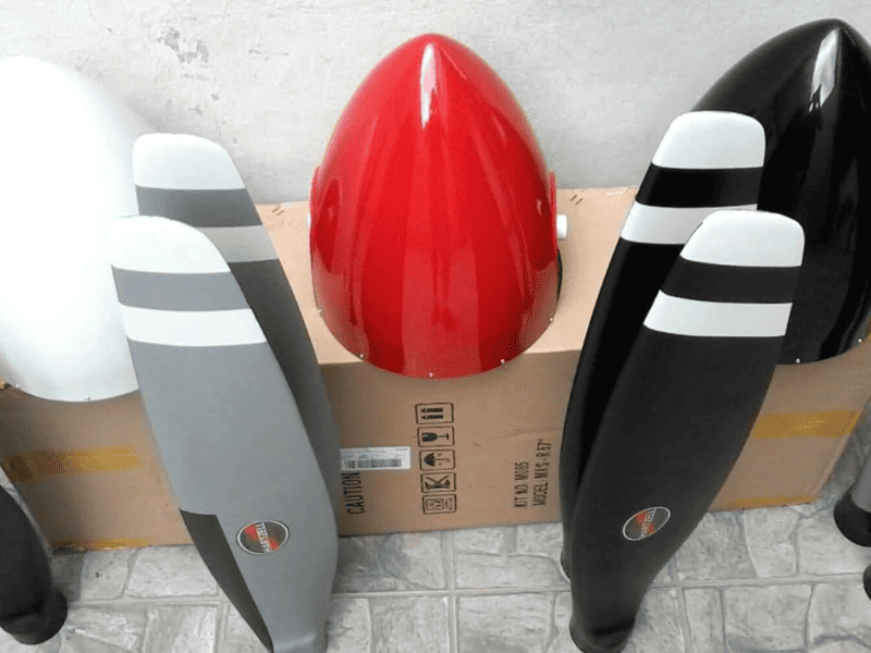 Hélice Bipá em Fibra de Vidro Réplica