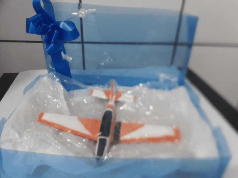 Maquete do T-25 T-27 e F-8 em Chocolate