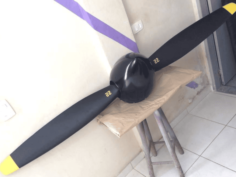 Hélice Bipá em Fibra de Vidro Réplica