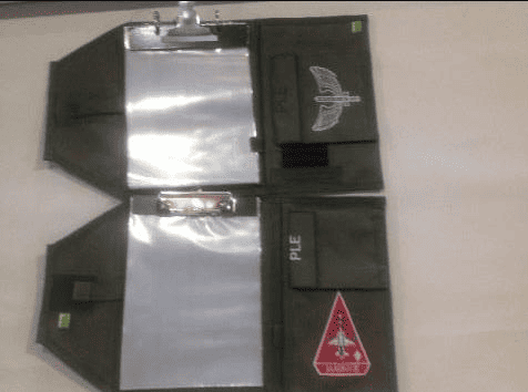 Prancheta de voo e Bolsa para Capacete