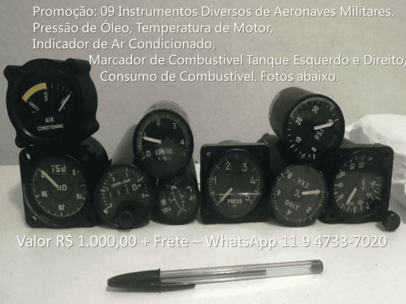 Diversos Instrumentos de Avião - PROMOÇÃO