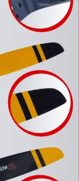 Hélice TRIPÁ em Madeira Pintada