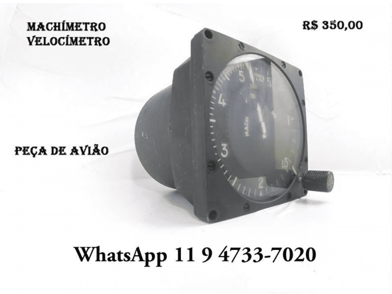 Velocímetro de Avião Militar em Mach