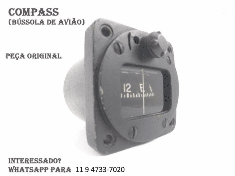 Bussola Magnética para Avião ou Helicóptero
