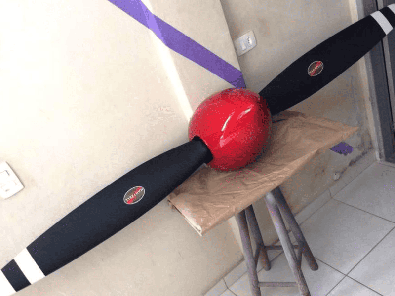 Réplica Hélice Bipá com Spinner Fibra de Vidro