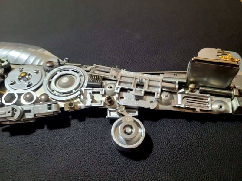 Quadro do Avião P-51 Mustang em 3D feito em metal reciclável de eletrônicos.