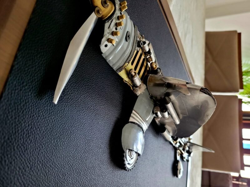 Quadro de Avião da 2a Guerra T-28 TROJAN em 3D feito com material reciclável de eletrônicos