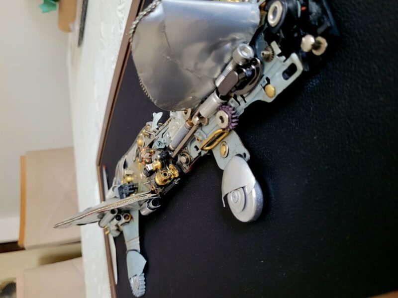 Quadro de Avião da 2a Guerra T-28 TROJAN em 3D feito com material reciclável de eletrônicos