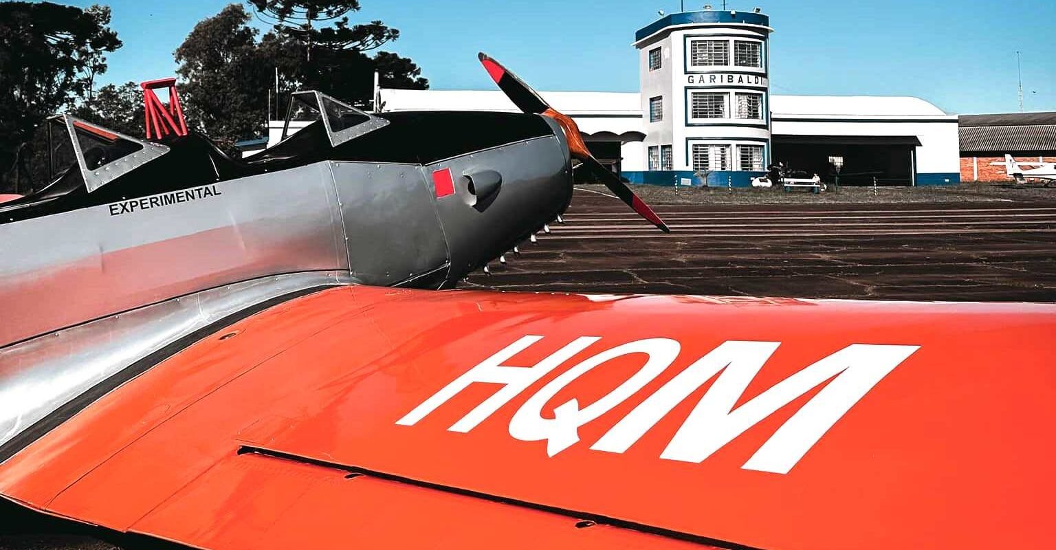 Aviao-Fairchild-PT-19A-PP-HQM-Aeroclube-de-Garibaldi.