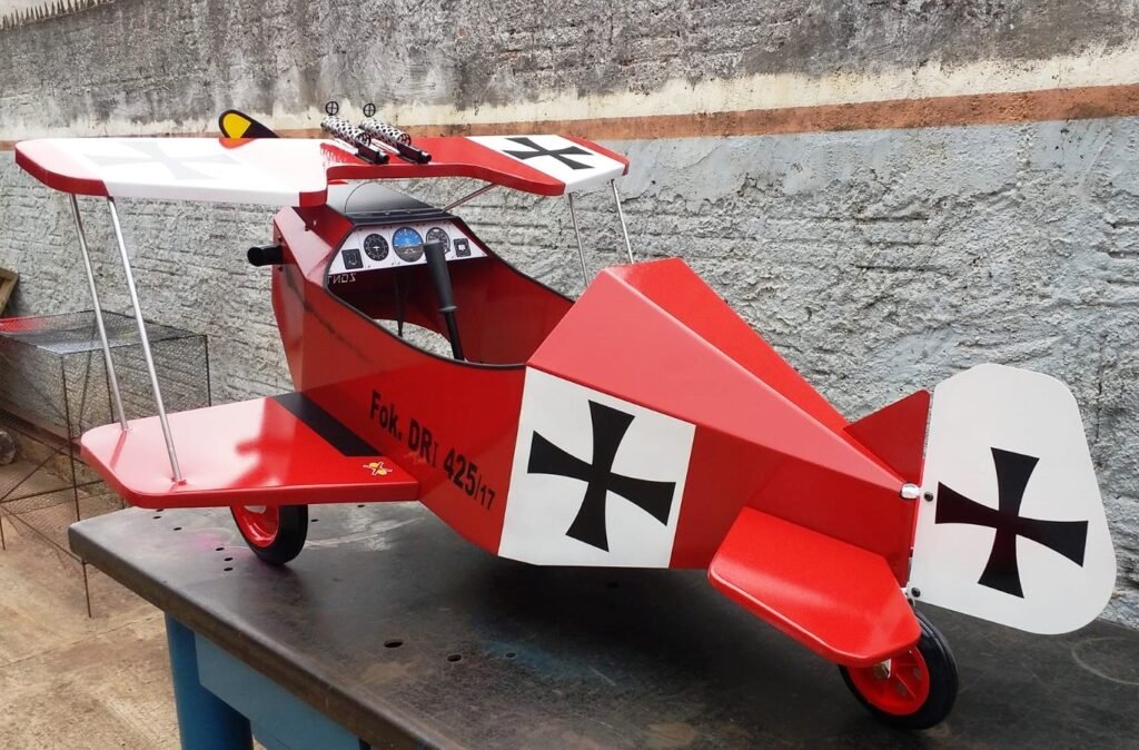 Aviao-Pedalinho-Infantil-Vintage-BIPLANO