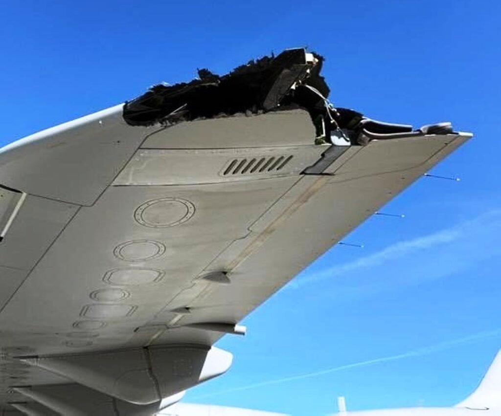 Ponta-da-Asa-Esquerda-do-KC-390-da-Forca-Aerea-Portuguesa-que-colidiu-com-um-caminhao
