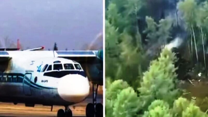 Avião Tupolev 24 da Angará Airline acidentado.